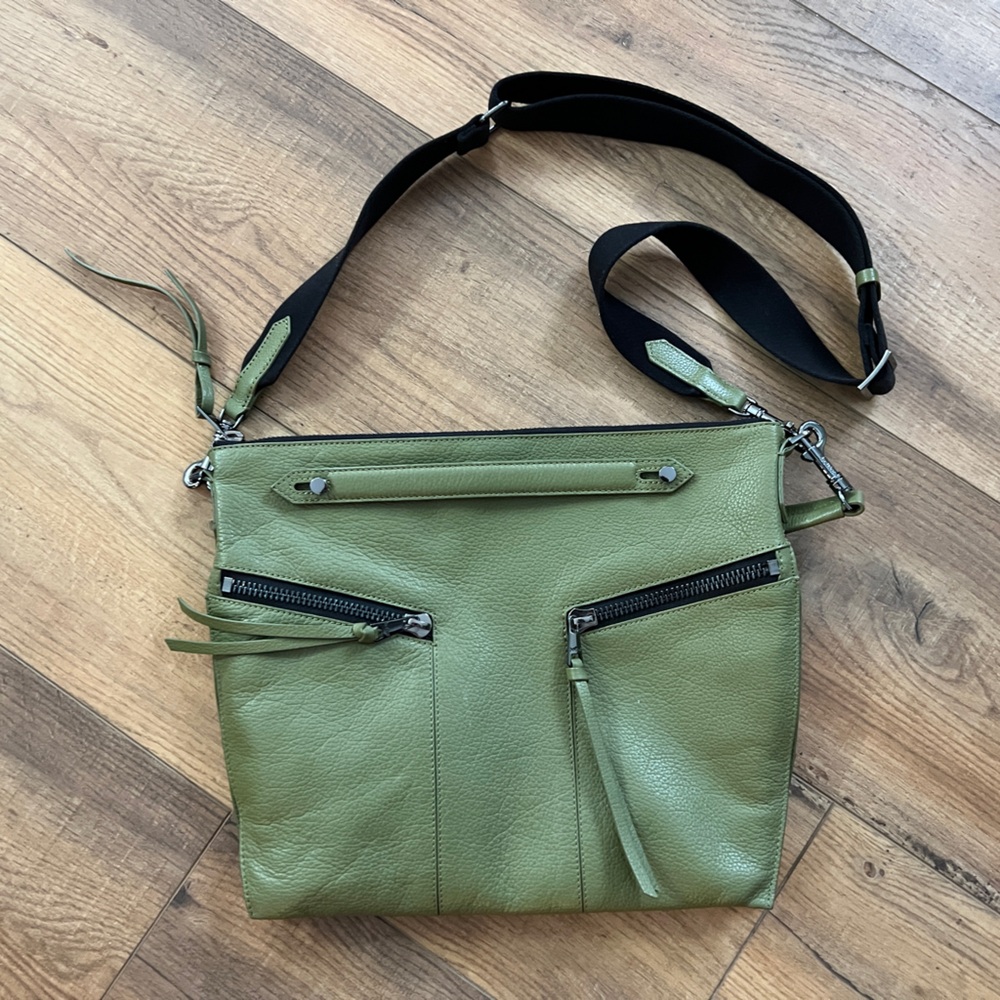 Green Leather Crossbody Bag
